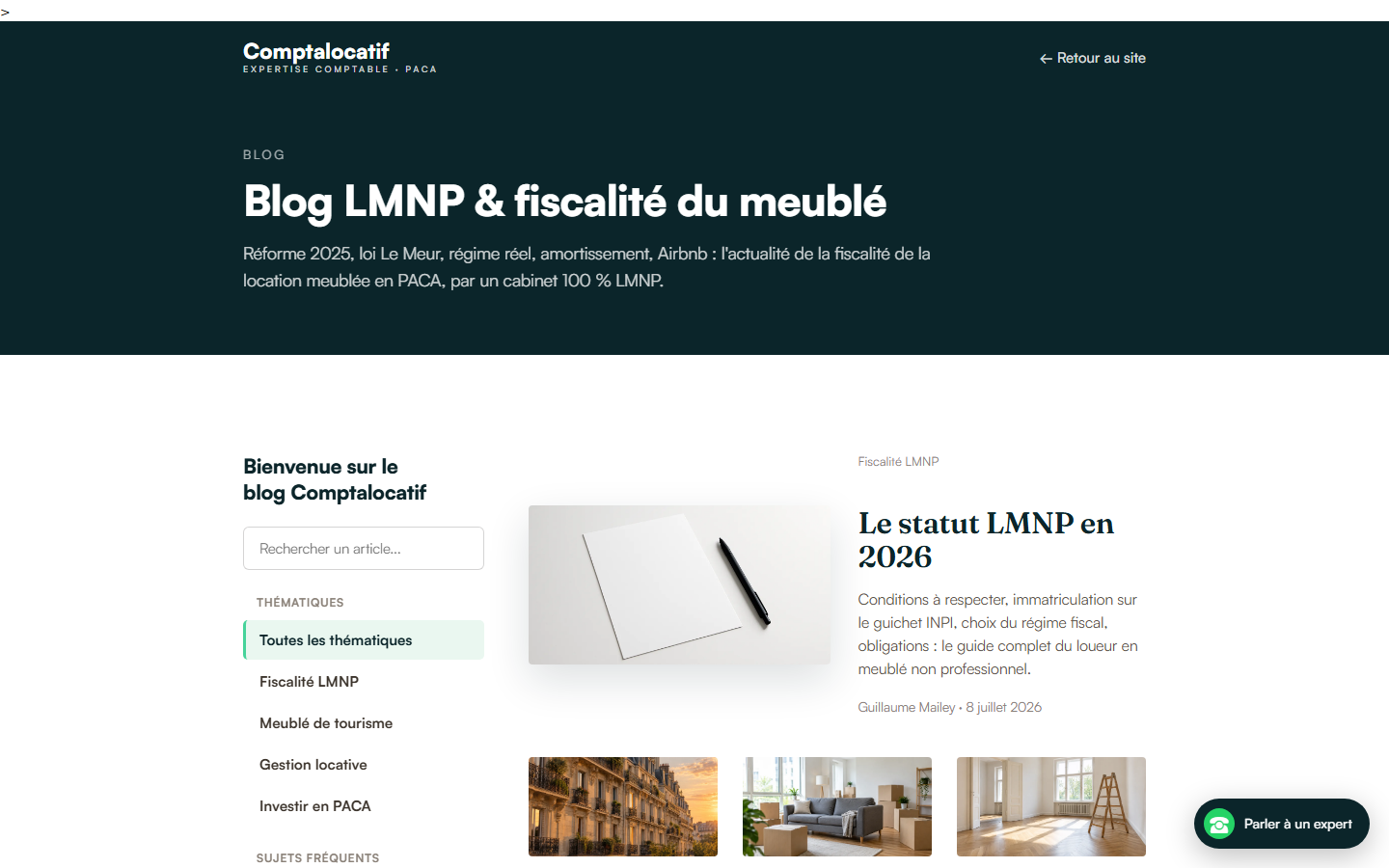 Le blog de comptalocatif.fr : articles sur la fiscalité de la location meublée